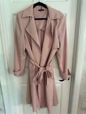 Tommy Hilfiger Pale Blush Pink Trench Coat
